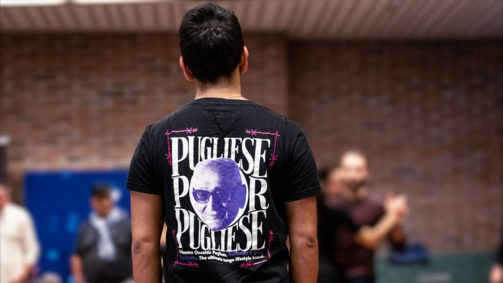 Tango improvers practicing body awareness and musicality in a group class at Tango Flow Munich