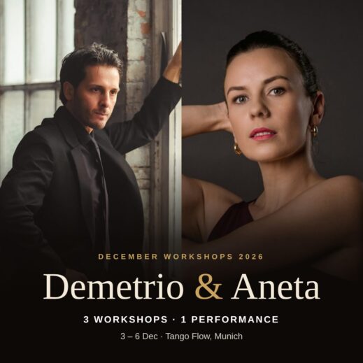 Demetrio Scafaria and Aneta – December tango workshops 2026 at Tango Flow Munich